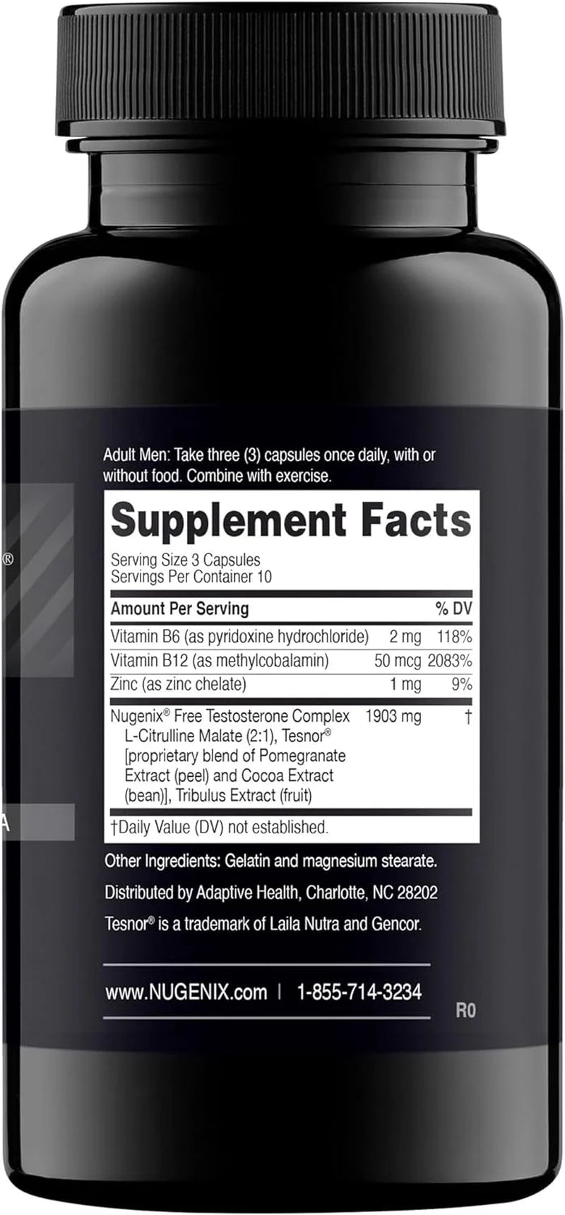Nugenix Free Testosterone Booster for Men, 30 Count