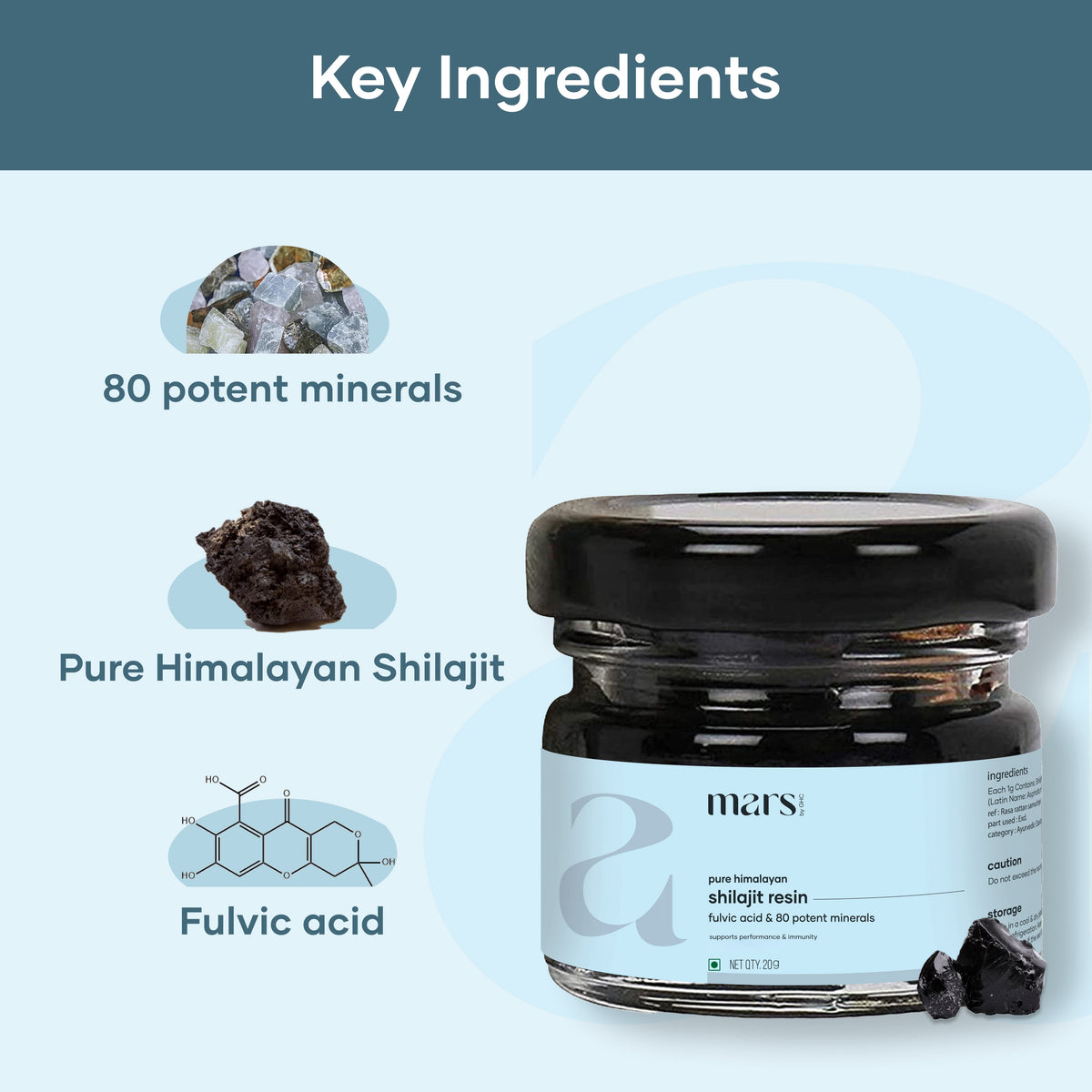 Mars by GHC Himalayan Shilajit Resin, 20G