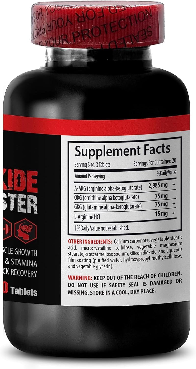 Nitric Oxide Muscle Growth - NITRIC OXIDE SUPPLEMENTS - Nitric Oxide Pills for Men, Alpha-Ketoglutarate, Nitric Oxide Supplement Pills, Nitric Oxide, Muscle Growth, Amino Acids 1 Bottle 60 Tablets