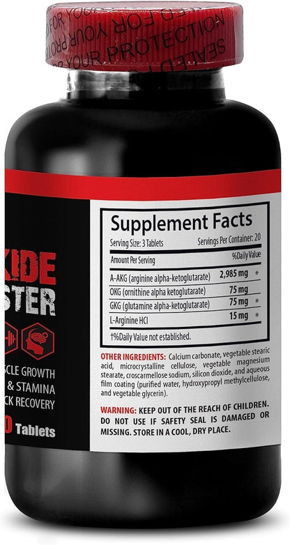 Nitric Oxide Muscle Growth - NITRIC OXIDE SUPPLEMENTS - Nitric Oxide Pills for Men, Alpha-Ketoglutarate, Nitric Oxide Supplement Pills, Nitric Oxide, Muscle Growth, Amino Acids 1 Bottle 60 Tablets