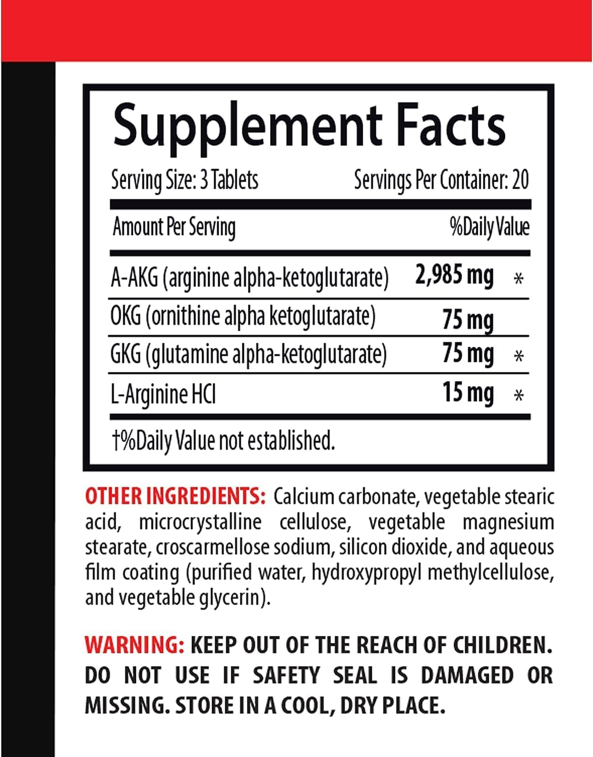 Nitric Oxide Muscle Growth - NITRIC OXIDE SUPPLEMENTS - Nitric Oxide Pills for Men, Alpha-Ketoglutarate, Nitric Oxide Supplement Pills, Nitric Oxide, Muscle Growth, Amino Acids 1 Bottle 60 Tablets