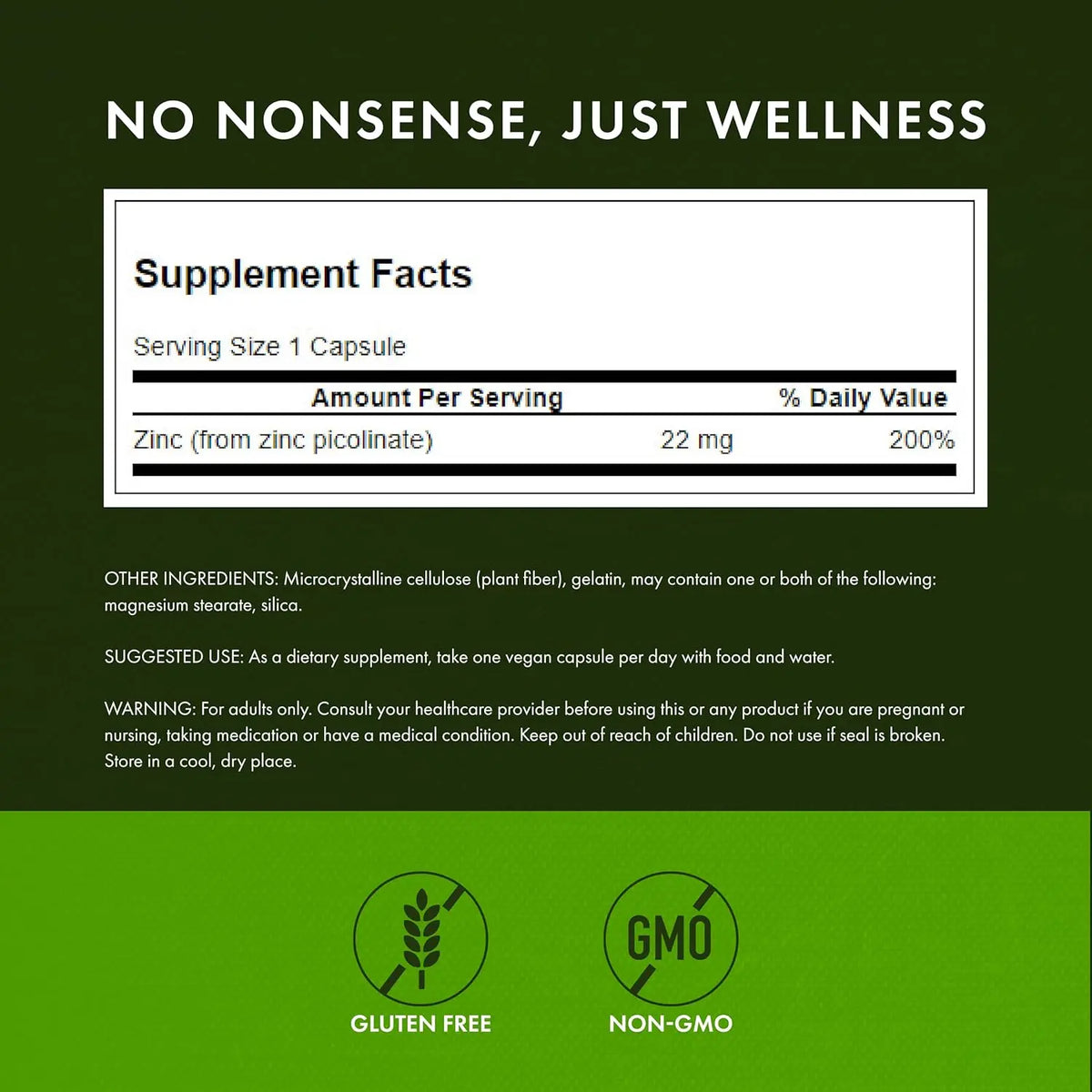 Swanson Zinc Picolinate 22 Mg Body Preferred Form 60 Vegan Capsules for Immune Health & Collagen Production US Healthcare Supplement