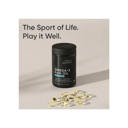 Sports Research Omega-3 Fish Oil 1250 - Triple Strength Fish Oil Supplement from Wild Alaska Pollock - MSC Certified Sustainable · Non-Gmo · Soy Free - 90 Softgel Capsules